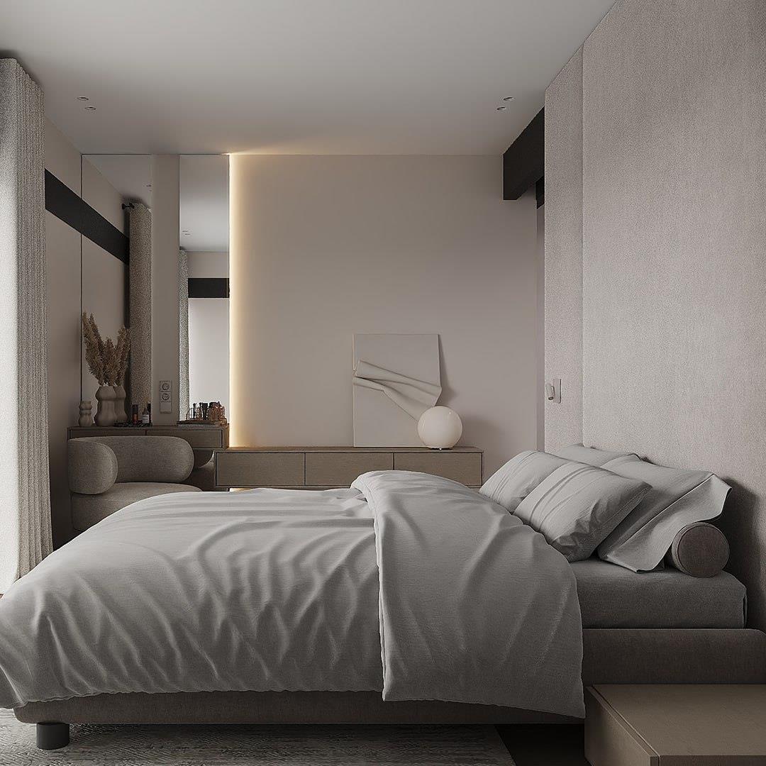 Grand interior — bedroom suite.