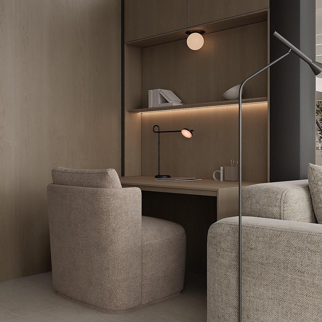 Grand interior — study nook.