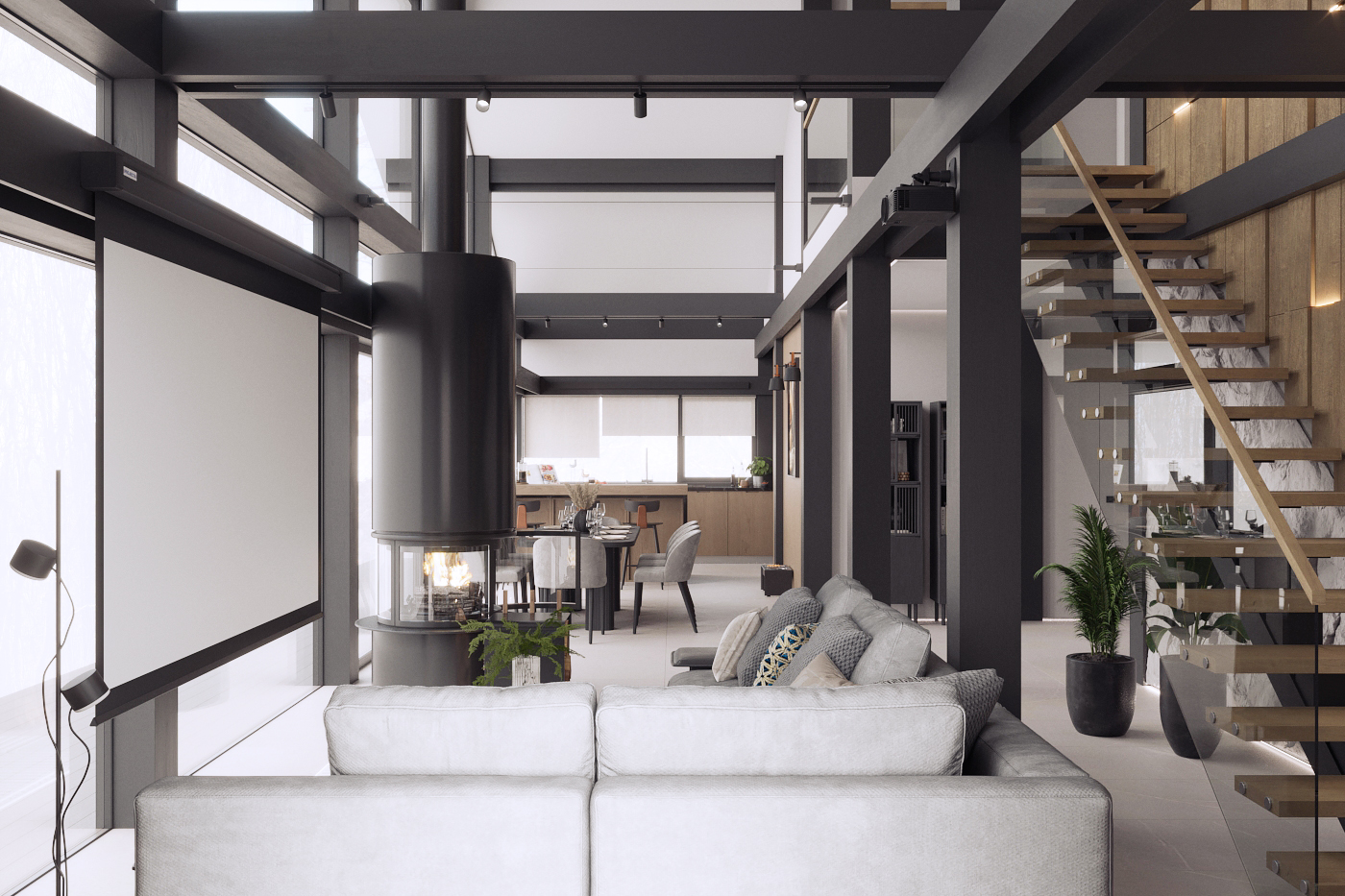 Interior view 22 of a NordTex timber house.
