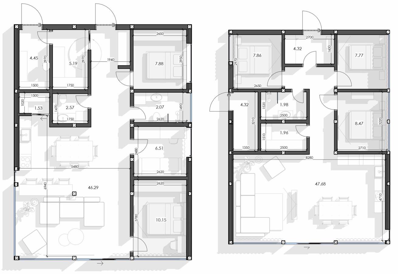 Signature floor plan — 99 m², 4 rooms